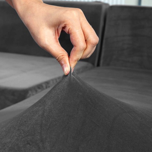 Pokrowiec na kanapę WELUR Szary 3 osobowy