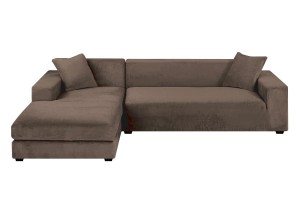 Pokrowiec na narożnik kanapę WELUR Kakaowy Brąz 90-140 cm