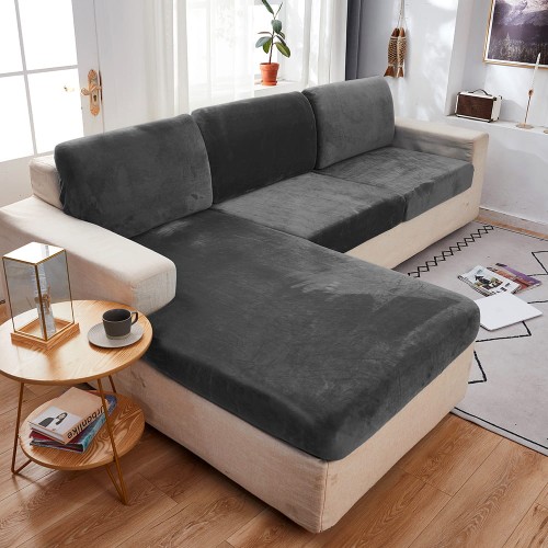 Pokrowiec na siedzisko kanapy WELURSzary 95-135 cm