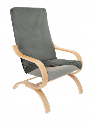 Pokrowiec na fotel FINKA WELUR Szary