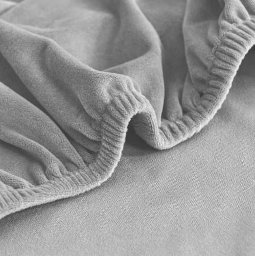 Pokrowiec na fotel USZAK WELUR Jasny Szary