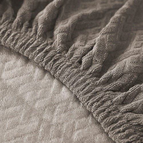 Pokrowiec na krzesło uniwersalny ŻAKARD Szary Beż