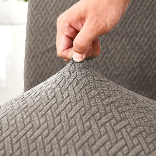 Pokrowiec na krzesło uniwersalny ŻAKARD Szary Beż