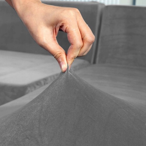 Pokrowiec na kanapę WELUR Jasny Szary 3 osobowy