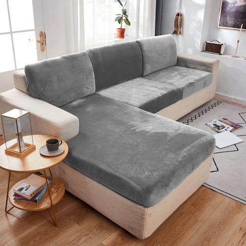 Pokrowiec na siedzisko kanapy WELURSzary 95-135 cm