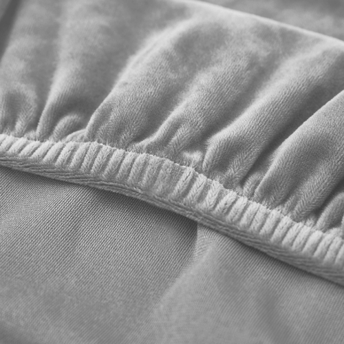 Pokrowiec na kanapę siedzisko WELUR Jasny Szary 135-165 cm