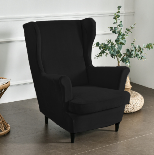 Pokrowiec na fotel USZAK WELUR Czarny