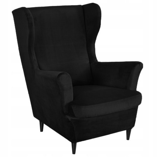 Pokrowiec na fotel USZAK WELUR Czarny