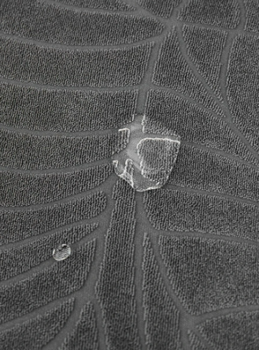 Pokrowiec na krzesło uniwersalny ŻAKARD Ciemny Szary Liście