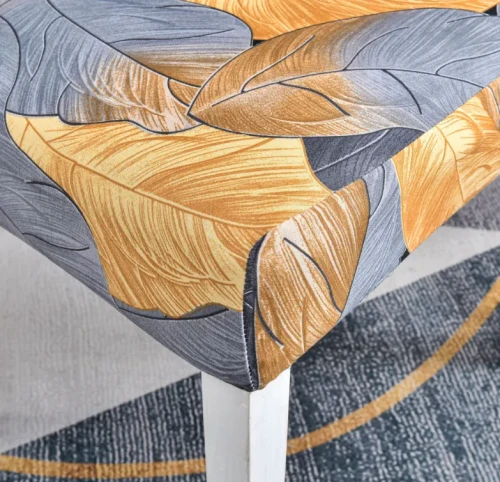 Pokrowiec na krzesło uniwersalny GŁADKI Liście Wzory