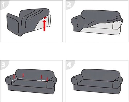 Pokrowiec na kanapę ŻAKARD Szary 3 osobowy