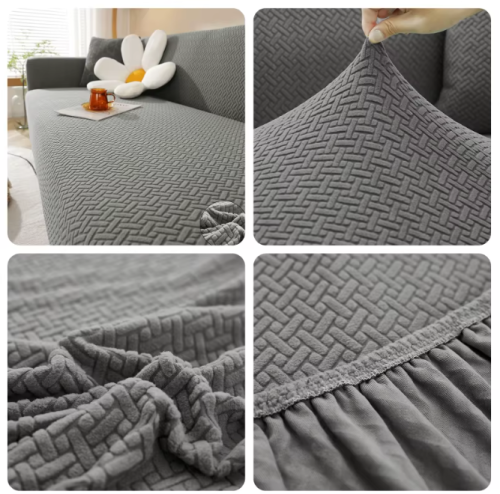 Pokrowiec na kanapę ŻAKARD Szary 3 osobowy