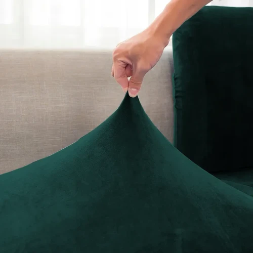 POKROWIEC NA KANAPĘ SIEDZISKO ZIELEŃ BUTELKOWA WELUR 165-200