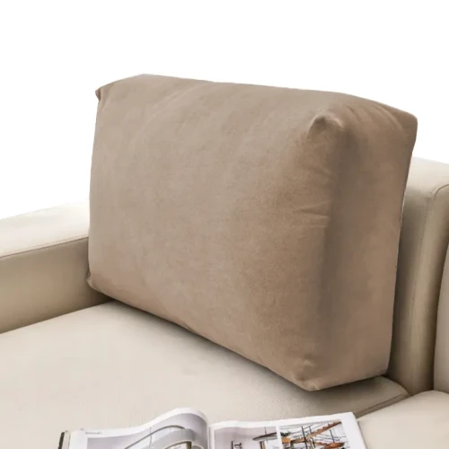 POKROWIEC NA PODUSZKĘ OPARCIE KANAPY BEŻ CAPPUCCINO WELUR 75-80