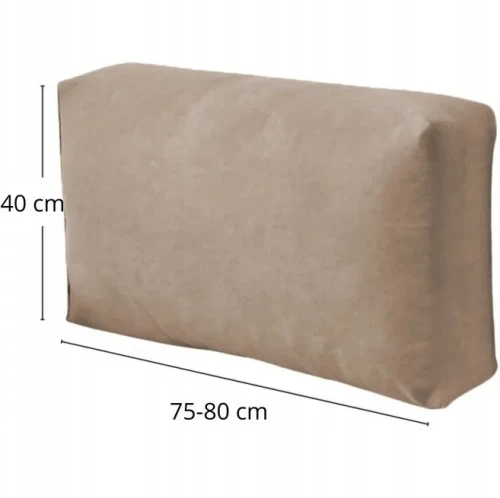 POKROWIEC NA PODUSZKĘ OPARCIE KANAPY BEŻ CAPPUCCINO WELUR 75-80