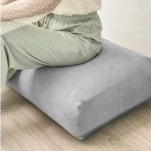 POKROWIEC NA PODUSZKĘ OPARCIE KANAPY 40-80 JASNY SZARY WELUR ELASTYCZNY