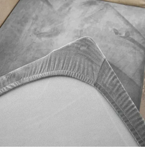 POKROWIEC NA KANAPĘ SIEDZISKO JASNY SZARY WELUR ELASTYCZNY 90-110