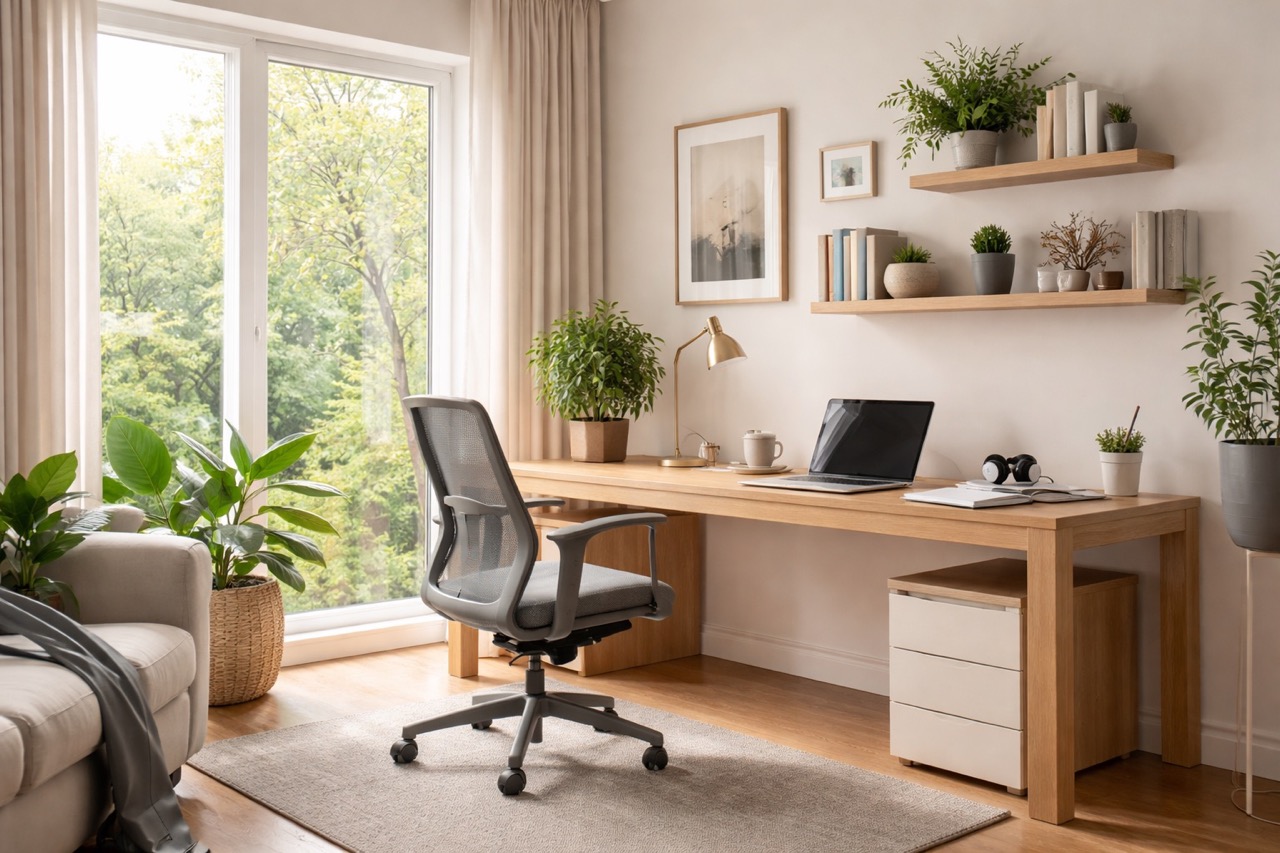 Domowe biuro z charakterem – jak je urządzić, by było funkcjonalne i estetyczne?